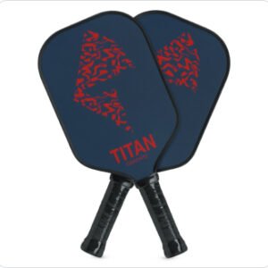 Kit Pickleball Titan Shadow Red Com 02 Raquetes